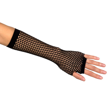 E-Carnavalskleding.nl Handschoenen elleboog New York zwart