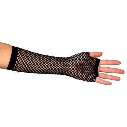 E-Carnavalskleding.nl Handschoenen elleboog New York zwart