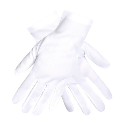 E-Carnavalskleding.nl Handschoenen pols Basic wit