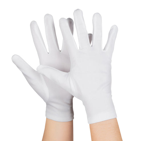 E-Carnavalskleding.nl Handschoenen pols Basic wit