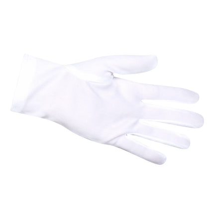 E-Carnavalskleding.nl Handschoenen pols Basic wit