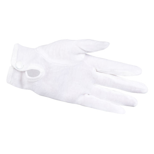 E-Carnavalskleding.nl Handschoenen pols met drukknop wit