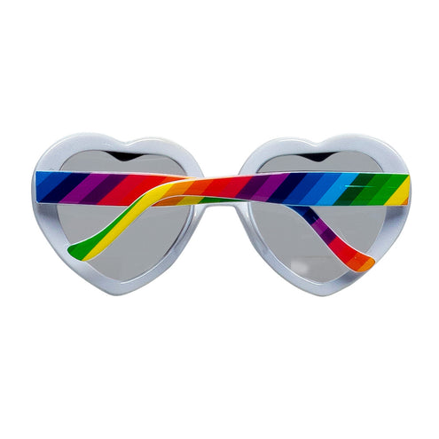 E-Carnavalskleding.nl Hartjes bril regenboog