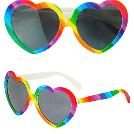 E-Carnavalskleding.nl Hartjes bril regenboog Ilse