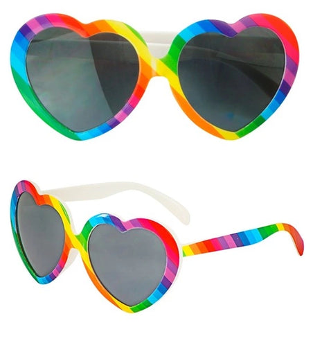 E-Carnavalskleding.nl Hartjes bril regenboog Ilse