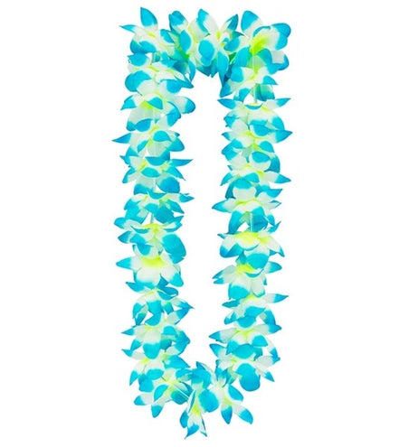 E-Carnavalskleding.nl Hawaii krans licht blauw Thijs