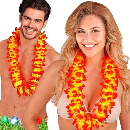 E-Carnavalskleding.nl Hawaii krans oranje Ilsa
