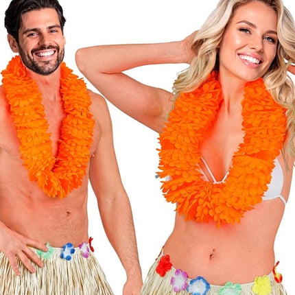 E-Carnavalskleding.nl Hawaii krans oranje Ilse