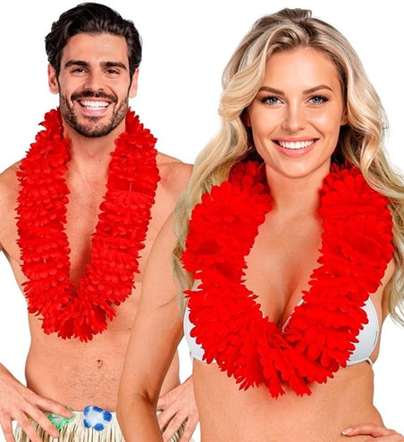 E-Carnavalskleding.nl Hawaii krans rood Pim