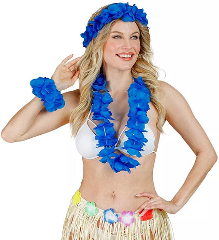E-Carnavalskleding.nl Hawaii set blauw Sanne