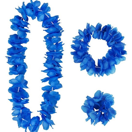 E-Carnavalskleding.nl Hawaii set blauw Sanne