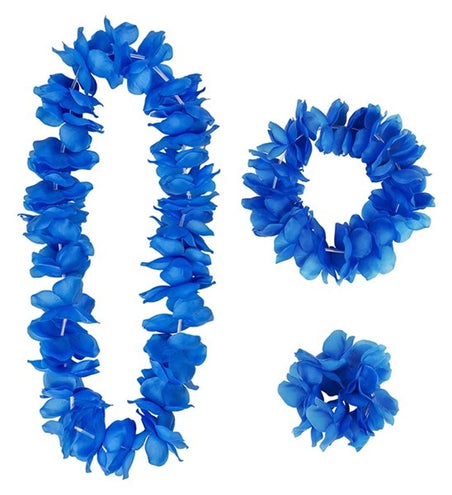 E-Carnavalskleding.nl Hawaii set blauw Sanne