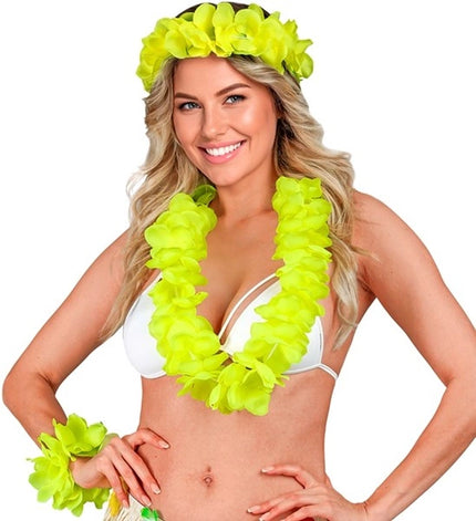 E-Carnavalskleding.nl Hawaii set geel Gijs