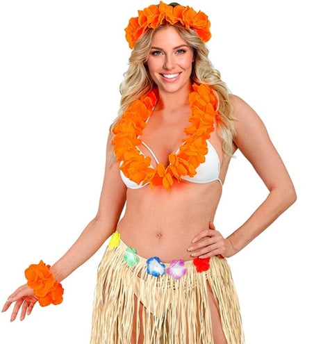 E-Carnavalskleding.nl Hawaii set oranje Sem