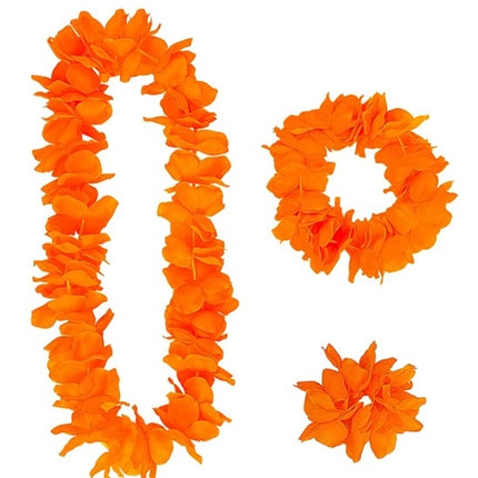 E-Carnavalskleding.nl Hawaii set oranje Sem