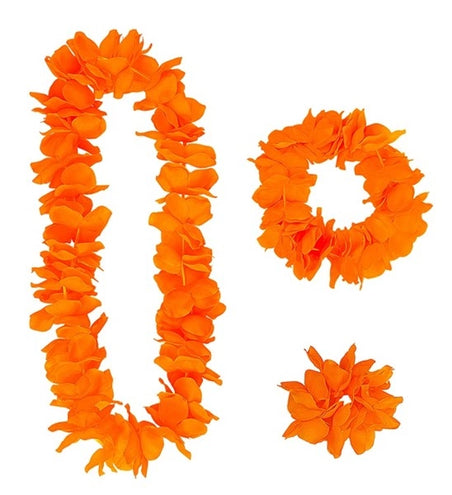 E-Carnavalskleding.nl Hawaii set oranje Sem