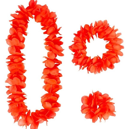 E-Carnavalskleding.nl Hawaii set rood Esmee