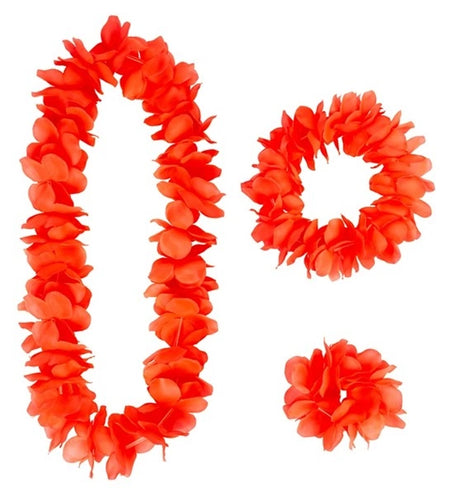 E-Carnavalskleding.nl Hawaii set rood Esmee
