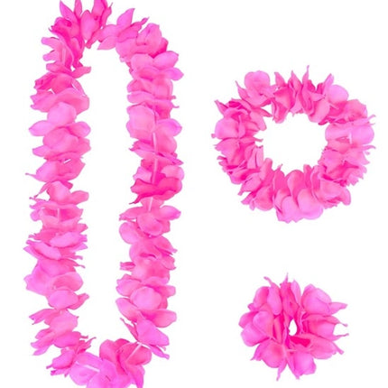 E-Carnavalskleding.nl Hawaii set roze Stijn