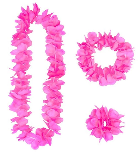 E-Carnavalskleding.nl Hawaii set roze Stijn