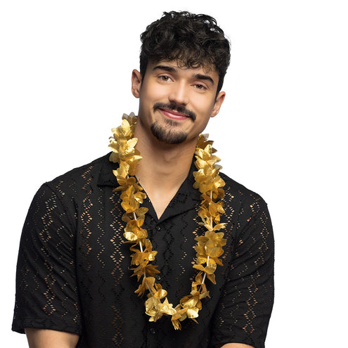 E-Carnavalskleding.nl Hawaiikrans Kahoku goud