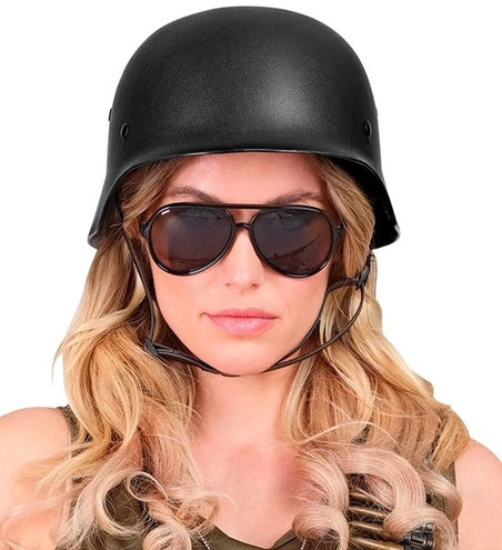 E-Carnavalskleding.nl Helm militair zwart Isa