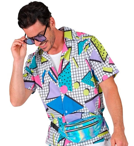 E-Carnavalskleding.nl Heuptas blauw holografisch Noah