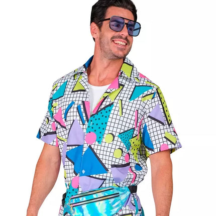 E-Carnavalskleding.nl Heuptas blauw holografisch Noah