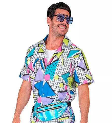 E-Carnavalskleding.nl Heuptas blauw holografisch Noah