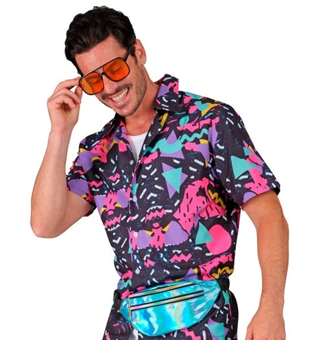 E-Carnavalskleding.nl Heuptas blauw holografisch Noah