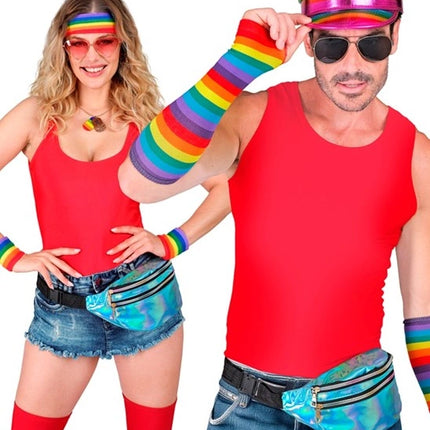 E-Carnavalskleding.nl Heuptas blauw holografisch Noah