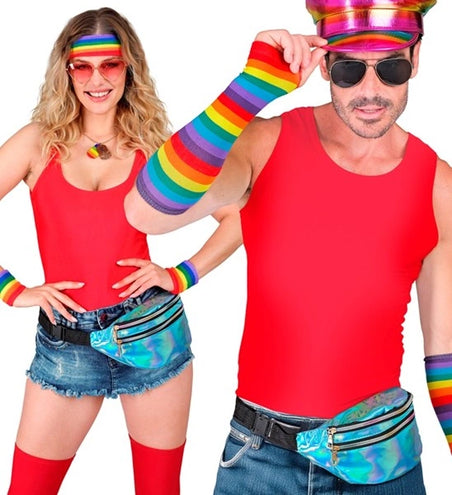 E-Carnavalskleding.nl Heuptas blauw holografisch Noah