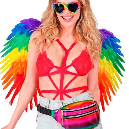 E-Carnavalskleding.nl Heuptas regenboog holografisch Pim