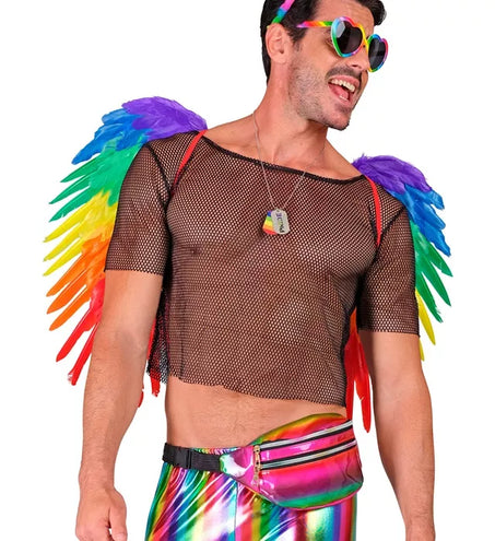 E-Carnavalskleding.nl Heuptas regenboog holografisch Pim