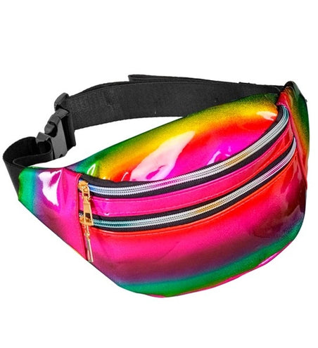 E-Carnavalskleding.nl Heuptas regenboog holografisch Pim