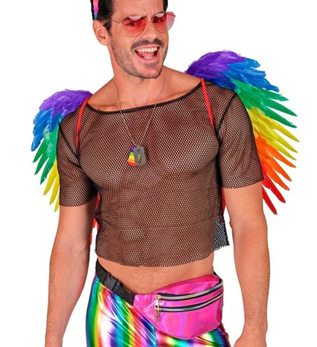 E-Carnavalskleding.nl Heuptas roze holografisch Tess