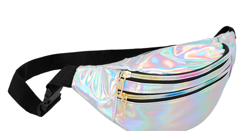 E-Carnavalskleding.nl Heuptasje holografisch zilver