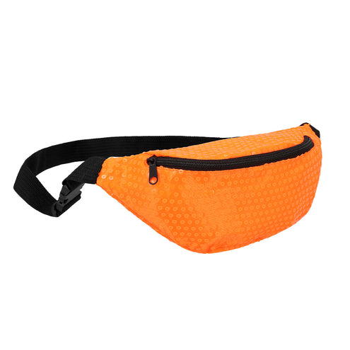 E-Carnavalskleding.nl Heuptasje pailletten neonoranje