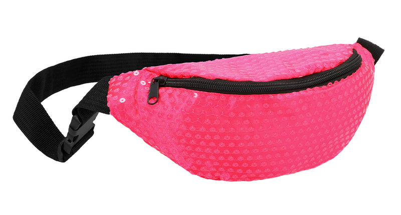 E-Carnavalskleding.nl Heuptasje pailletten neonroze