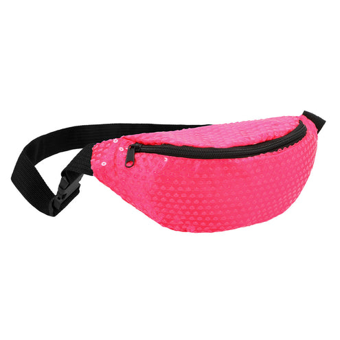 E-Carnavalskleding.nl Heuptasje pailletten neonroze