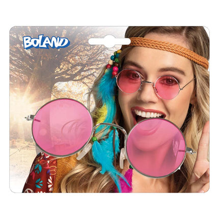 E-Carnavalskleding.nl Hippie bril John roze
