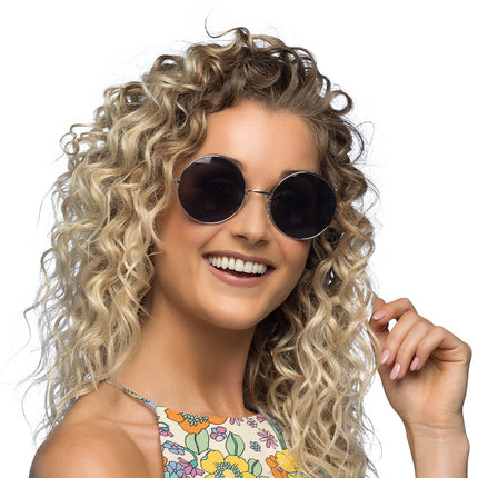 E-Carnavalskleding.nl Hippie bril XL grijs