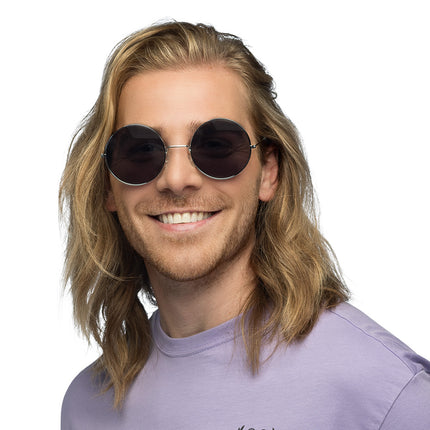 E-Carnavalskleding.nl Hippie bril XL grijs