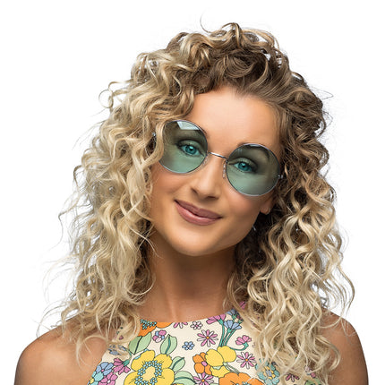 E-Carnavalskleding.nl Hippie bril XL groen
