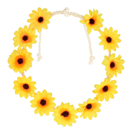 E-Carnavalskleding.nl Hippie hoofdband Zonnebloemen