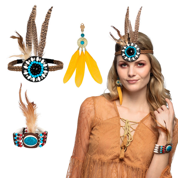 E-Carnavalskleding.nl Hippie sieraden set delight