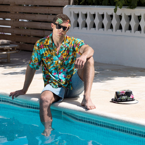 E-Carnavalskleding.nl Hoed 'Ibiza' met bloemen