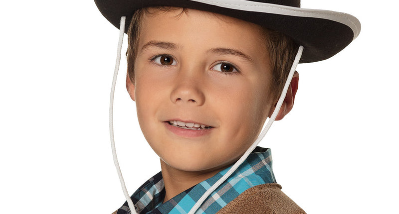 E-Carnavalskleding.nl Hoed kind cowboy Deputy sheriff zwart