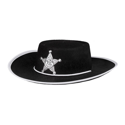 E-Carnavalskleding.nl Hoed kind cowboy Deputy sheriff zwart