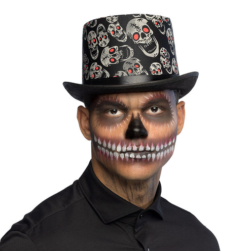 E-Carnavalskleding.nl Hoed schedels Skull blink